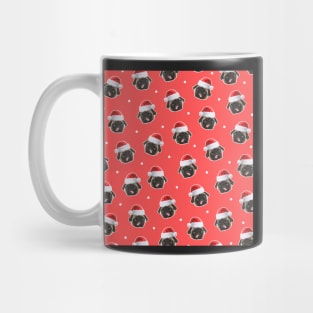 Santa Pug Pattern Design Mug